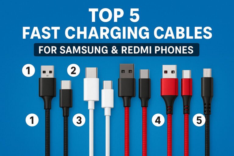 Top 5 Fast Charging Cables for Samsung & Redmi Phones – 2025 Edition